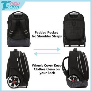 BSCI Personalized Rolling <b>Backpack</b> for Teens with Large <b>Wheels</b> for Girls' School Bag and Women's Students - Product Image 4