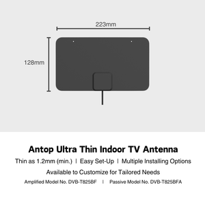 <span class=keywords><strong>Antenne</strong></span> <span class=keywords><strong>TV</strong></span> numérique DVB-T2 amplifiée à gain élevé Antop 1080P 4K HD pour intérieur - Product Image 4