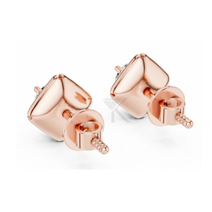 Pendientes de diamantes geométricos esculpturales con cierres de rosca seguros, joyería fina minimalista elegante, perfectos para mujeres - Product Image 6