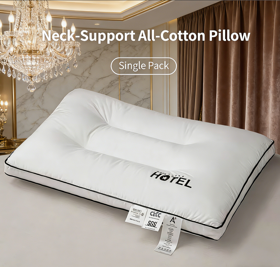 neck-support style-natural white-48x74 cm-low pillow