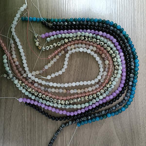 ลูกปัดหินธรรมชาติลูกปัดกลมหลวมสำหรับทำเครื่องประดับอุปกรณ์งานฝีมือ DIY - Product Image 3