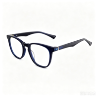 Lunettes anti-lumière bleue rondes personnalisées, monture en acétate à motifs multicolores, branches simples, pour un usage décontracté en extérieur