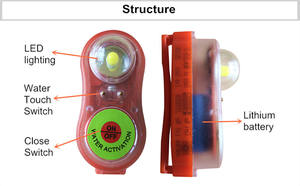 Producto de Rescate Acuático, Luz Intermitente para Chaleco Salvavidas, También para Traje de Inmersión - Product Image 2