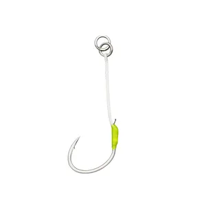 Fishing Hook JK SJSA15/30-L Single Assist Hook 100% P.E. Assist Cord And Strong/Slim Hook Quality Material For Sea Fishing