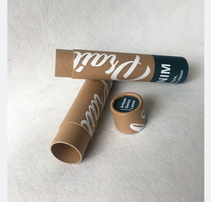 กล่องกระดาษคราฟท์สีน้ำตาลทรงกระบอกแบบดันขึ้นได้ พิมพ์โลโก้ได้ตามต้องการ สำหรับลิปบาล์มแบบแท่ง - Product Image 4