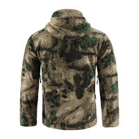 Veste Tactique Homme Manteau à Capuche en Polaire 350 g/m² MC FG Veste Coupe-Vent d'Hiver Camouflage