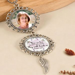 Custom <b>Angel</b> Wings Graduation Photo <b>Charm</b> Personalized Tassel Grad Cap 2026 Keepsake Ornament - Product Image 3