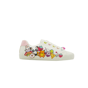 Chaussures à lacets unisexes en PU de style arc-en-ciel rose SKSS25305, taille personnalisable, chaussures vulcanisées vietnamiennes - Product Image 2