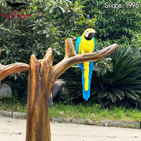 Modèle d'animaux animés grandeur nature Modèle d'oiseaux animatroniques avec plume