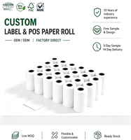 Rouleau de papier thermique blanc sans encre pour terminal de paiement (POS)