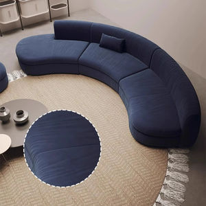 Canapé Sherpa Rétro Moderne Incurvé <span class=keywords><strong>Causeuse</strong></span> Confortable pour Appartement Salon Hôtels Airbnb - Product Image 5