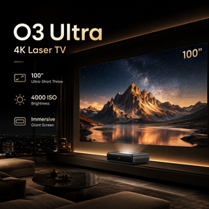 Téléviseur laser 4K Jmgo O3 Ultra, projecteur à ultra courte focale <span class=keywords><strong>de</strong></span> 4000 lumens ISO avec triple laser MALC 2.0 pour cinéma maison intelligent - Product Image 5