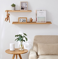 Grandes Étagères Flottantes Simples et Doubles pour Rangement Mural Maison, Bois Sculpté et Métal, pour Plantes, Pots, Sacs, Décoration de Salon