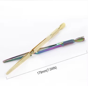 Lima de <span class=keywords><strong>Uñas</strong></span> Multifunción de Acero Inoxidable, Lima de Doble Cabeza, Herramientas de Manicura, <span class=keywords><strong>Pinza</strong></span> de Escultura, Empujador de Cutículas - Product Image 4