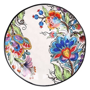 Handmade Irregular Porcelain 6 PCS Bohemian Steak Plate Set <b>Dinnerware</b> Set - Product Image 2