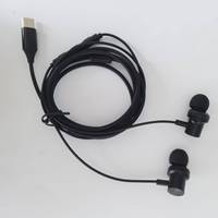 Logo Merek Kustom Hitam Tlai Telink ENC LHDC Bahan PVC Cetakan Pribadi Earphone In-Ear Berkabel Tipe-C Panjang Kabel 1.2m IPX-0
