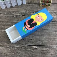 Boîte d'emballage pliable pour cookies, boîte d'emballage pour macarons, gâteau doux, 17.5x6x4.9cm, 10 pièces