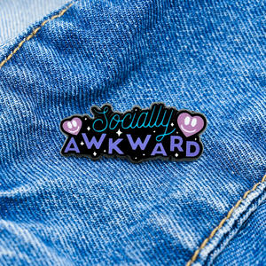 Chine fabricant personnalisé émail broche maladresse sociale sérigraphie métal artisanat dur émail broche - Product Image 5