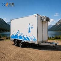 Remorque frigorifique à double essieu, remorque mobile pour chambre froide, remorque pour la restauration et le transport alimentaire