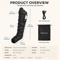 Appareil de massage des jambes par compression d'air, 3 canaux, 29 airbags, 6 modes, double pression, pour pieds, mollets et cuisses, dispositif de soulagement