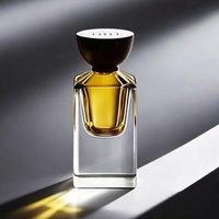 Flacon de parfum en verre transparent de luxe, nouveau design, haute qualité, vide, carré, 30ml 50ml 75ml, avec pompe pulvérisatrice pour sérum – Vente chaude