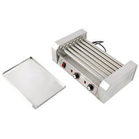 Réchauffeur de pain de Machine de hot-dog d'acier inoxydable de 11 bâtons commercial gril électrique de rouleau de nouvelle condition pour des restaurants de saucisse