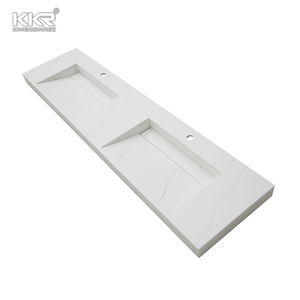 <span class=keywords><strong>Meubles</strong></span> de salle de bains Lavabos muraux rectangulaires Pierre artificielle Surface solide Lavabos de salle de bains Usine chinoise Kkr - Product Image 5