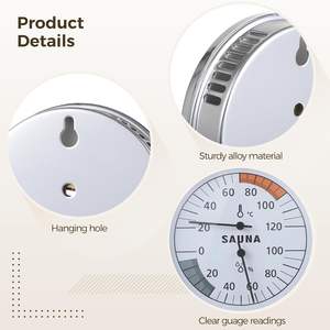 サウナ温度計湿度計2 in 1 <span class=keywords><strong>Fahrenheit</strong></span>温度計サウナルーム室内湿度温度 - Product Image 3