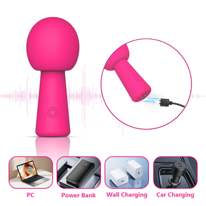 Juguete sexual masturbación femenina carga cabeza redonda grande fuerte vibración silicona pezón estimulación <span class=keywords><strong>Mini</strong></span> AV masajeador - Product Image 4