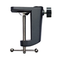 Pince de bureau en métal noir pour montage de Microphone, pince de bureau en métal, pince de support de bras, Clip de montage de bureau