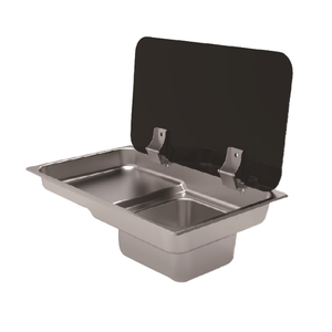 Cuisinière à <span class=keywords><strong>gaz</strong></span> pour camping-car avec couvercle en verre, accessoires pour camping-car, cuisinière à <span class=keywords><strong>gaz</strong></span> pour yacht avec évier intégré pour camping-car et <span class=keywords><strong>fourgon</strong></span> aménagé - Product Image 4