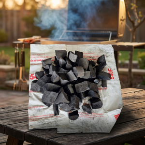 Charbon de bois noir en morceaux de bois de Khaya, durée de combustion d'environ 3 heures et 7000-8000 Kcal/kg, pour l'approvisionnement des grillades - Product Image 1