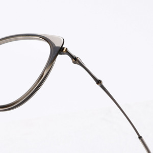 Titanium Oval Full Rim <b>Eyeglasses</b> Solid Color Unisex Lightweight Vision Correction <b>Frames</b> for Adults - Product Image 3