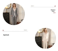 Ensemble de Loungewear Femme Personnalisé OEM en Gros, Teinture Réactive, Palette Chic Neutre, Doux et Respirant, Confort Maison Uniquement