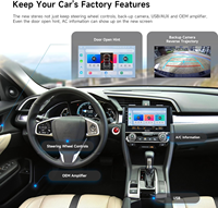 Dasaita 10 inci Radio Multimedia Audio Mobil Stereo Android 13 Layar Navigasi Head Unit untuk Honda Civic 2015-2022 6+64G Carplay Wifi