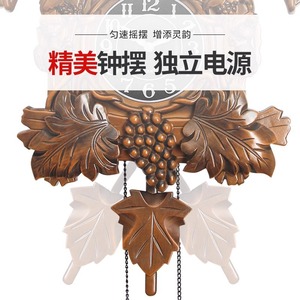 European Retro Deer Head Wall <b>Clock</b> <b>Battery</b> Powered Living Room Decorative Cuckoo <b>Clock</b> Hourly Chime Single Face - Product Image 2