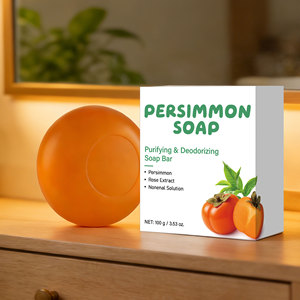 <span class=keywords><strong>Savon</strong></span> Naturel au Kaki 24H Désodorisant Longue Durée Nettoyant Pores en Profondeur Neutraliseur de Nonéal Anti-Odeurs Corporelles pour Adultes - Product Image 1