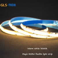 Bande LED COB RGBW WS2814 784 LED 24V 10mm SPI, adressable et découpable, pour projets d'éclairage domestique et de jardin