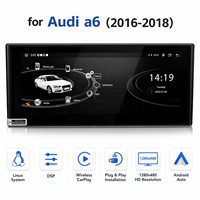 Système multimédia automobile Linux à démarrage rapide de 10,25 pouces avec CarPlay sans fil Android Auto pour Audi A6 C7 2016-2018 Écran tactile IPS GPS