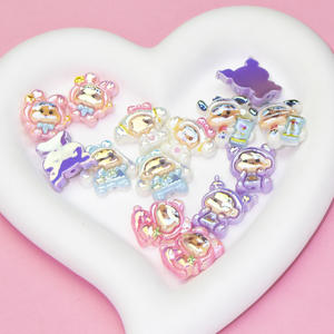 Venta al por mayor personalizado lindo disfraz de dibujos animados hecho a mano DIY resina encantos para crema pegamento teléfono caso horquilla Accesorios Materiales - Product Image 3