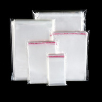 Sacs en plastique refermables transparents directs usine Paquet poly auto-adhésif Prix bon marché Sac OPP transparent