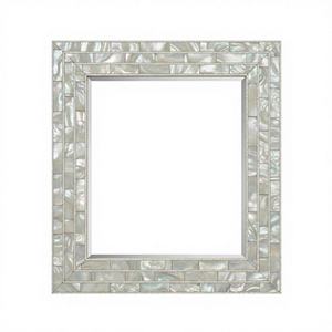 Espejo de Pared Cuadrado Art Deco con Incrustaciones de Concha MOP Premium, Decoración de Hogar de Lujo Hecha a Mano, para Bodas - Product Image 1