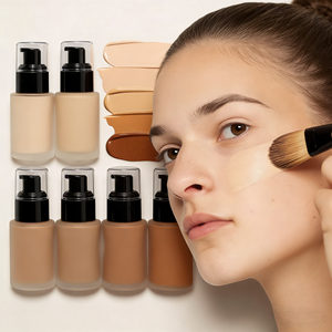 SPF30 Face Foundation Concealer Private Label Liquid foundation Makeup fondotinta opaco duraturo impermeabile per pelle scura - Product Image 1