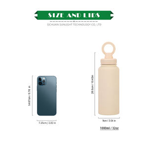 新着マグネットドリンクボトルスポーツウォーターボトル断熱1000mlボテラスデアグア磁気リッドウォーターボトルジム用 - Product Image 5