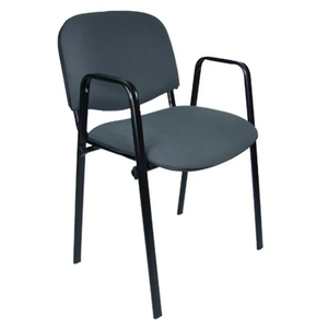 Sedia impilabile con braccioli imbottiti per ufficio, <span class=keywords><strong>scuola</strong></span>, chiesa, visitatori, reception, formazione, conferenze e riunioni, con struttura in ferro - Product Image 2