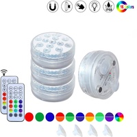 Piscine submersible à 13 led, rvb, 16 couleurs, lumière de haute qualité, étanche IP68, avec aimant et télécommande RF, idéal pour fête de mariage, nouveau modèle