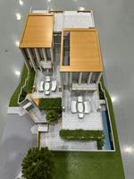 Model Arsitektur Modern Kustom dengan Lampu LED Ramah Lingkungan, Meja Pasir untuk Pajangan, Real Estat, Vila, Potongan Laser Kustom