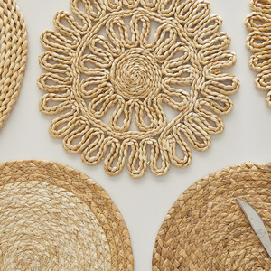 Natural Color Jute <b>Placemat</b> Round Eco-Friendly Heat Insulating <b>Table</b> Mat <b>For</b> Dining Decor - Product Image 3