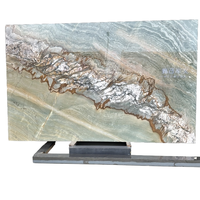 Design d'intérieur de luxe Dalle de quartzite verte moderne Marbre de Patagonie Origine indienne Surface polie Prix au mètre carré Vente