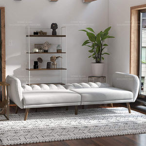 Winfugce โซฟาเบดปรับได้ผ้าลินินสีฟ้าแบบพับได้เฟอร์นิเจอร์ห้องนั่งเล่นดีไซน์ใหม่ - Product Image 4